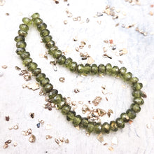 Load image into Gallery viewer, 2x3mm Rondelle Avocado With Etched And Gold Luster Finishes
