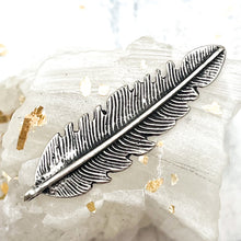 Load image into Gallery viewer, Antique Silver Plated Feather Charm
