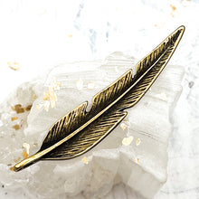 Load image into Gallery viewer, Antique Bronze Feather Pendant

