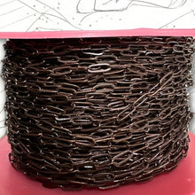 Load image into Gallery viewer, 3.2x8.4mm Antique Copper Paperclip Chain - 12 Inches

