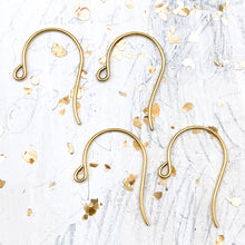 Load image into Gallery viewer, Antique Gold Ear Wire Hooks Set - 4pcs

