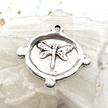 Load image into Gallery viewer, Antique Silver Dragonfly Pendant

