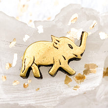 Load image into Gallery viewer, Vintage Carved Golden Elephant Focal Bead

