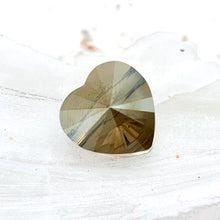 Load image into Gallery viewer, 14mm Bronze Premium Crystal Large Hole Heart Bead
