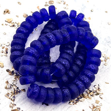 Load image into Gallery viewer, 4x8mm Heishi Sapphire with Etched Finish
