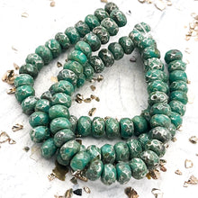 Load image into Gallery viewer, 3x5mm Rondelle Sea Green with Picasso Finish
