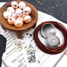 Load image into Gallery viewer, Pre-Order Leather and Pearl Bracelet Kit
