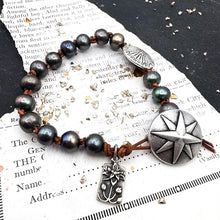 Load image into Gallery viewer, Leather and Pearl Bracelet Kit
