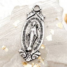 Load image into Gallery viewer, Antique Silver Mary Charm Medallion
