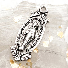 Load image into Gallery viewer, Antique Silver Mary Charm Medallion
