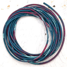 Load image into Gallery viewer, 2m Splashcolor Round Aurora Blend Leather Cord
