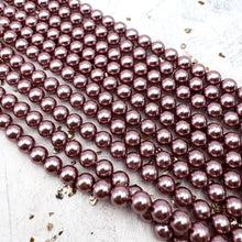 Load image into Gallery viewer, 6mm Vintage Rose Premo Pearl Strand

