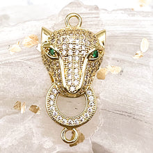 Load image into Gallery viewer, Golden Jaguar Head Link
