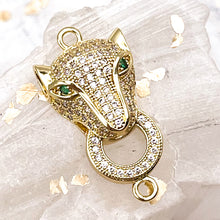 Load image into Gallery viewer, Golden Jaguar Head Link
