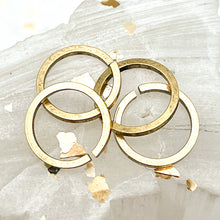 Load image into Gallery viewer, 12mm Square Wire Golden Jump Rings - 4 Pcs
