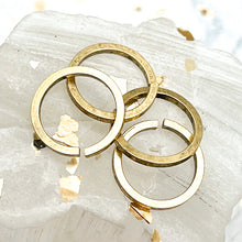Load image into Gallery viewer, 12mm Square Wire Golden Jump Rings - 4 Pcs
