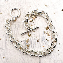 Load image into Gallery viewer, Silver Rolo Chain Charm Bracelet
