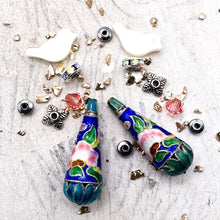 Load image into Gallery viewer, Pre Order Blue Cloisonné Drop Earring Mix
