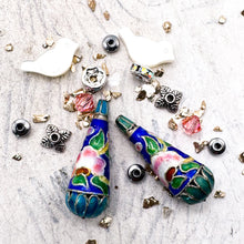 Load image into Gallery viewer, Pre Order Blue Cloisonné Drop Earring Mix
