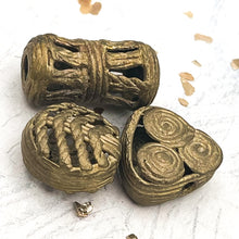 Load image into Gallery viewer, Brass Large Hole 3 Piece Bead Set
