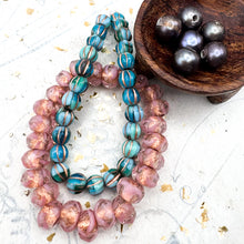 Load image into Gallery viewer, Large Hole Czech and Pearl Mix - Pink and Blue
