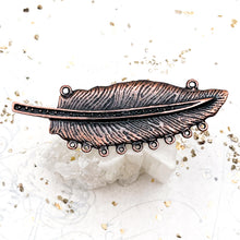 Load image into Gallery viewer, Antique Copper-Plated Feather Connector
