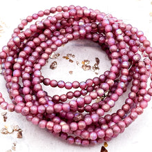 Load image into Gallery viewer, 3mm Round Druk Metallic Pink with a Metallic Pink Wash
