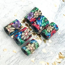 Load image into Gallery viewer, 6 pc Wildflower Polymer Clay Bead Set
