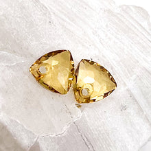 Load image into Gallery viewer, Golden Topaz Austrian Crystal Trilliant Cut Pendant - 2pcs
