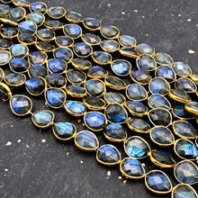 Load image into Gallery viewer, Lined Labradorite Drop Bead Strand
