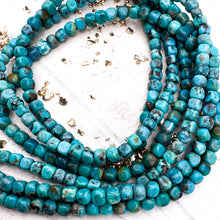 Load image into Gallery viewer, Pre Order 3mm Kingman Mine Turquoise Cubes
