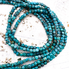 Load image into Gallery viewer, Pre Order 3mm Kingman Mine Turquoise Cubes
