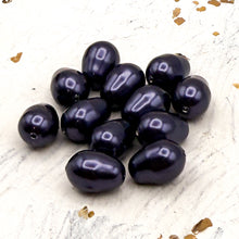 Load image into Gallery viewer, 11mm Crystal Dark Purple Pearls - 12pcs
