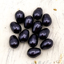 Load image into Gallery viewer, 11mm Crystal Dark Purple Pearls - 12pcs
