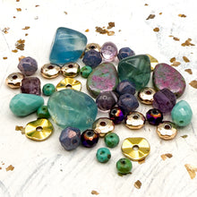 Load image into Gallery viewer, Lilac &amp; Aquamarine Pebble Bead Mix
