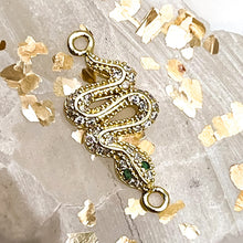Load image into Gallery viewer, Jeweled Coiled Snake Link
