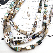 Load image into Gallery viewer, Pre-Order 4mm Abalone Square Bead Strand
