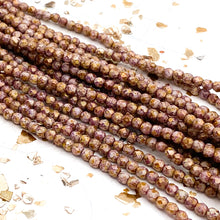 Load image into Gallery viewer, Rose Fire Polished Czech Bead Strand
