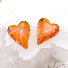 Load image into Gallery viewer, 17mm Astral Pink Wild Heart Premium Austrian Crystal Bead Pair
