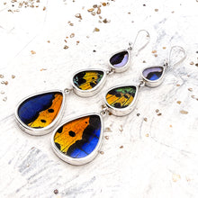 Load image into Gallery viewer, Sterling Silver Butterfly Drop Earrings - Tucson Find
