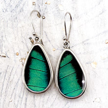 Load image into Gallery viewer, Sterling Silver Butterfly Drop Earrings - Tucson Find
