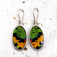 Load image into Gallery viewer, Sterling Silver Butterfly Oval Earrings - Tucson Find
