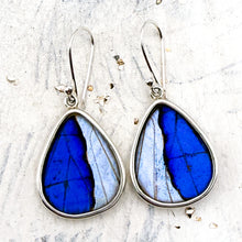 Load image into Gallery viewer, Sterling Silver Butterfly Drop Earrings - Tucson Find
