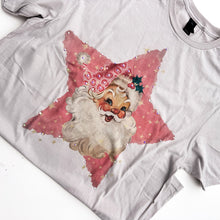Load image into Gallery viewer, Santa Star Bedazzeled T Shirt - Pre Order
