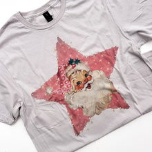 Load image into Gallery viewer, Santa Star Bedazzeled T Shirt - Pre Order
