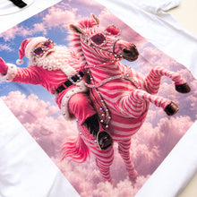 Load image into Gallery viewer, Christmas Zebra Bedazzeled T Shirt - Pre Order
