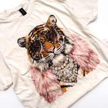 Load image into Gallery viewer, Fashion Tiger Bedazzeled T Shirt - Pre Order
