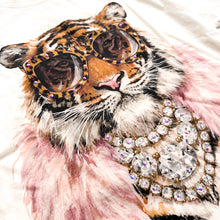 Load image into Gallery viewer, Fashion Tiger Bedazzeled T Shirt - Pre Order
