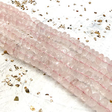 Load image into Gallery viewer, Faceted Rose Quartz Rondelle Strand - Tucson Find
