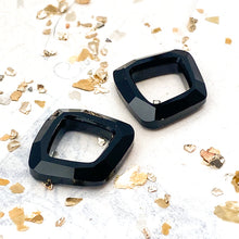 Load image into Gallery viewer, Doorbuster - 20mm Jet Premium Austrian Crystal Cosmic Square Pair
